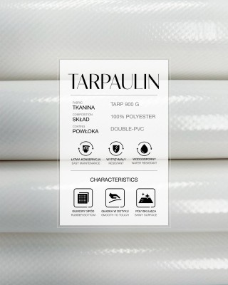 Полиэстеровая ткань тарпаулин 900 г/м² (501) белая