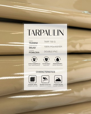 Polyester-Tarpaulin-Gewebe 700 g/m² (885)  Beige