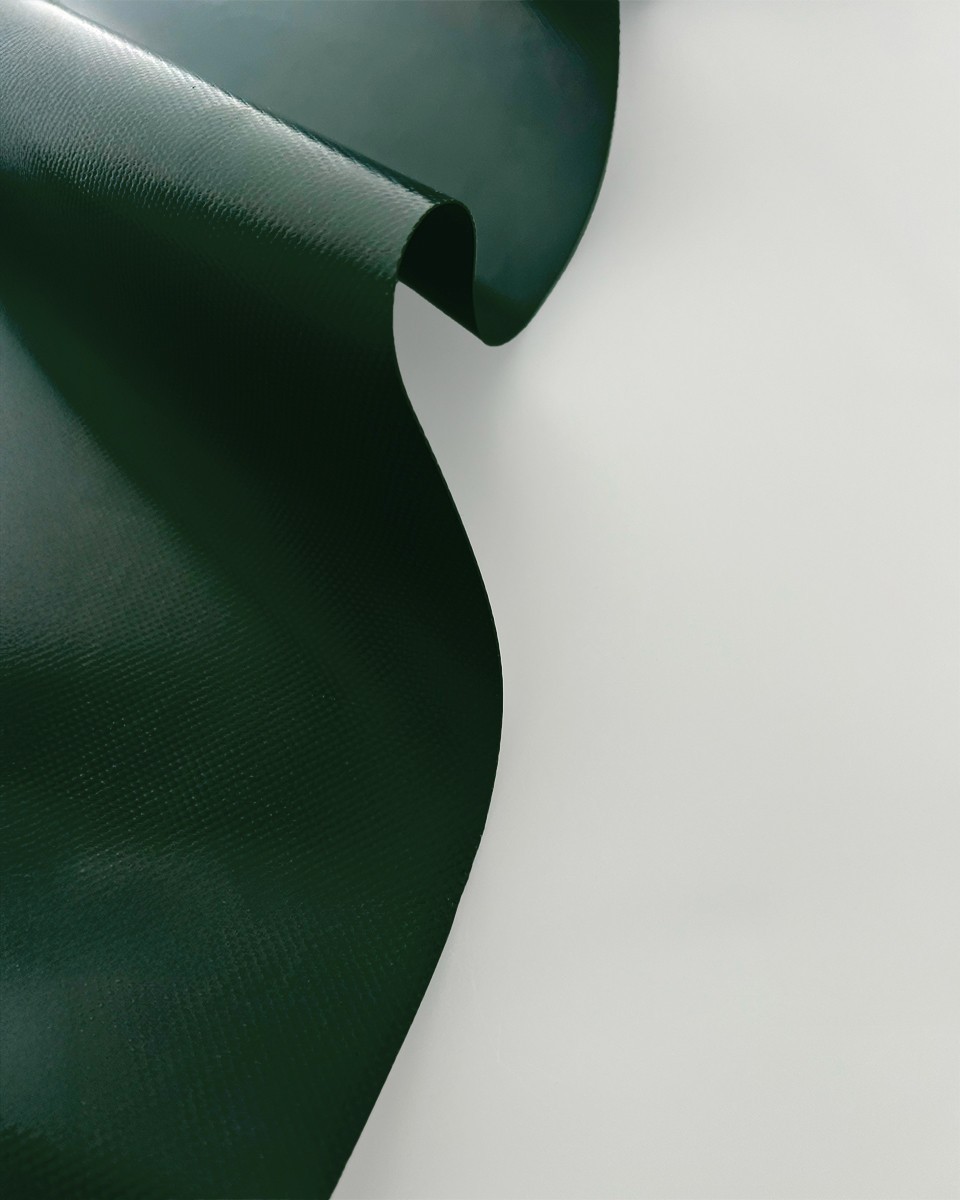 Polyester tarpaulin fabric 630 g/m² (693) dark green