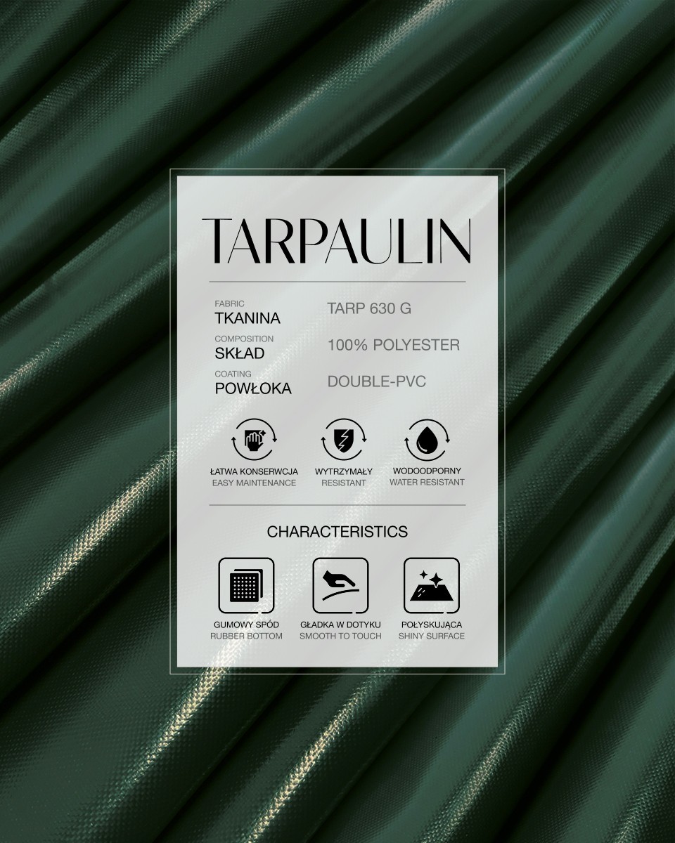 Polyesterová plachtovina tarpaulin 630 g/m² (693) tmavě zelená