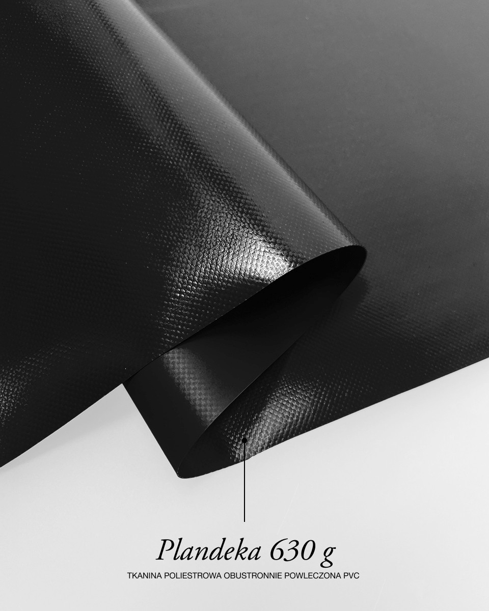POLYESTER-STOFF TARPAULIN SCHWARZ 150 CM 1 LM