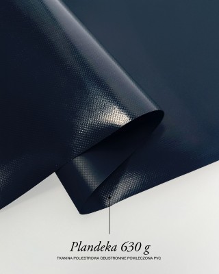 Polyester tarpaulin fabric 630 g/m² (919) navy blue