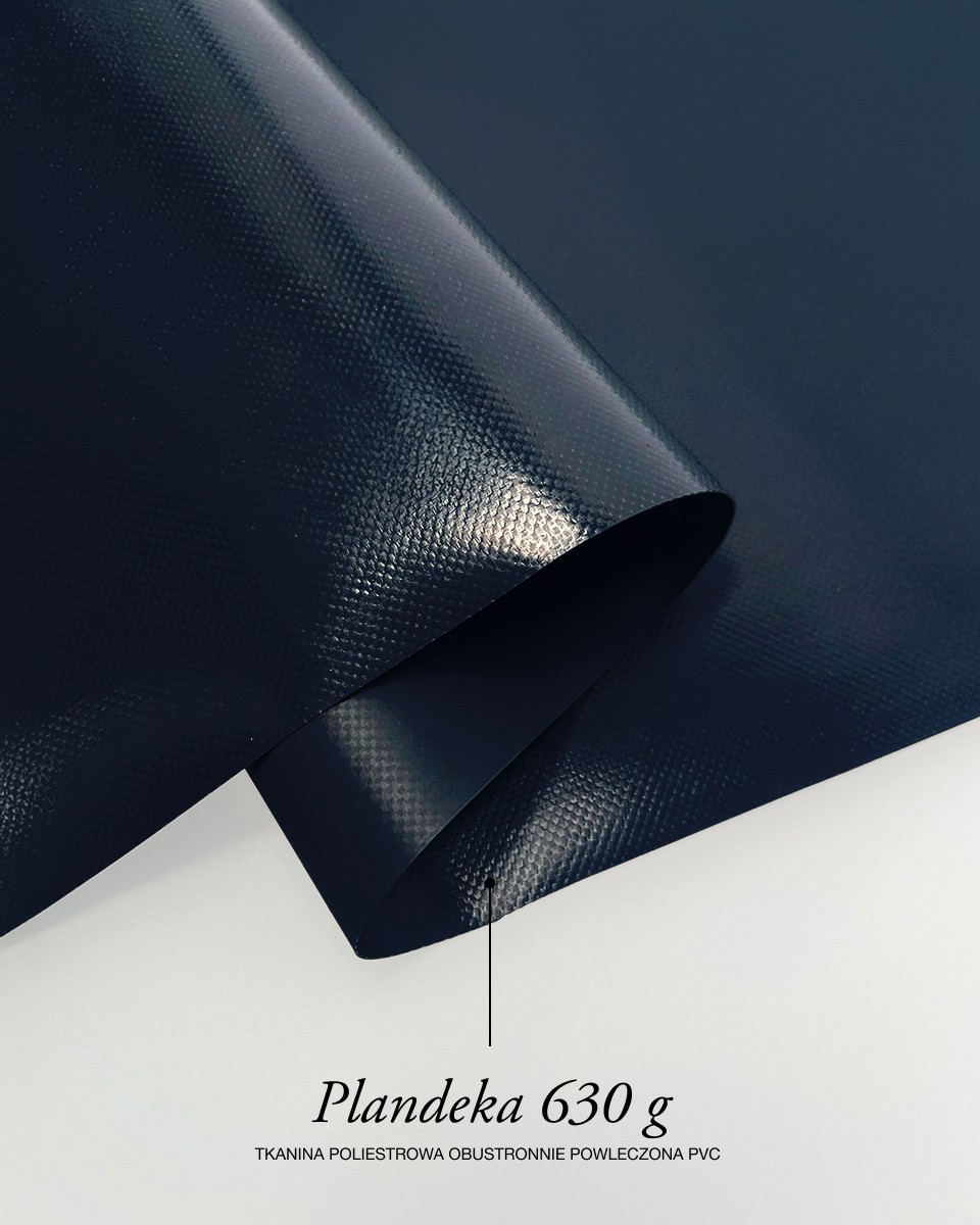 Plandeka poliestrowa Tarpaulin  630 g/m2 (919) granatowa