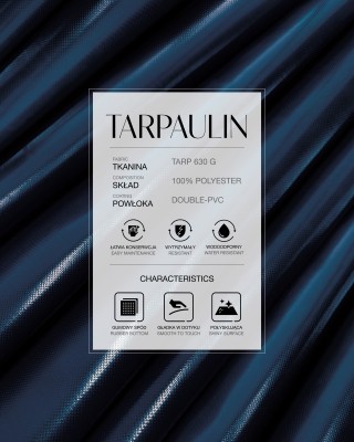 Polyester-Tarpaulin-Gewebe 630 g/m² (919) Marineblau