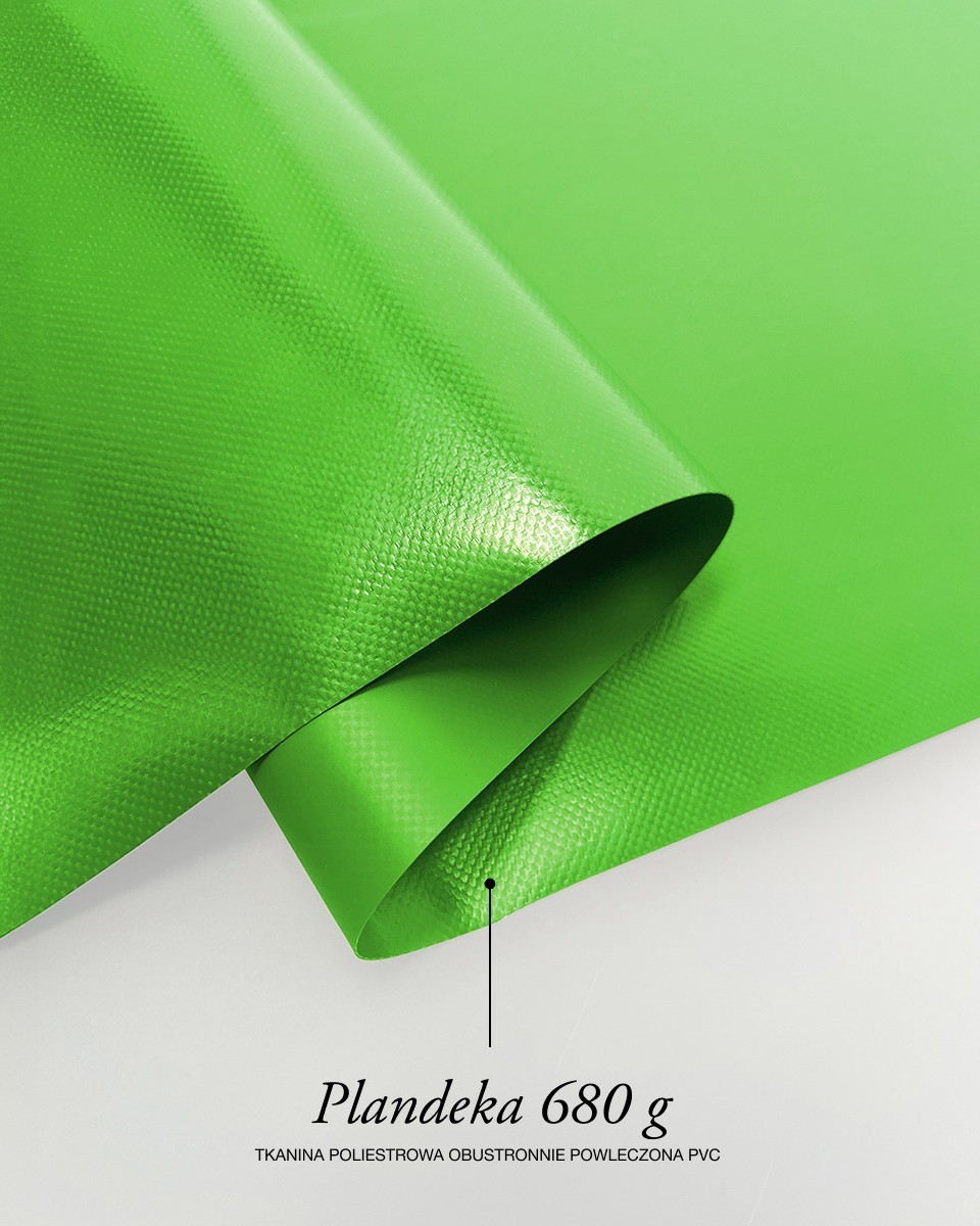 Polyester tarpaulin fabric 680 g/m² REACH (684) green