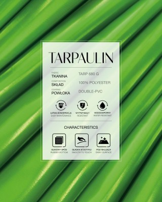 Polyester-Tarpaulin-Gewebe 680 g/m² REACH (684) Grün