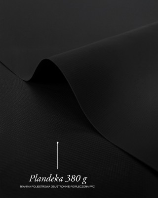 Polyester-Tarpaulin-Gewebe 380 g/m² (580)  Schwarz