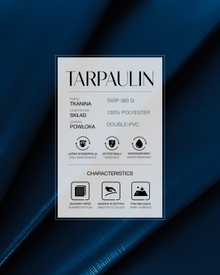 Plandeka poliestrowa Tarpaulin  380 g/m2 (918) niebieska