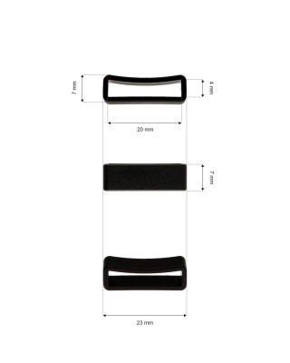 kunststoffschlaufe für band 20 mm schwarz 100  st.