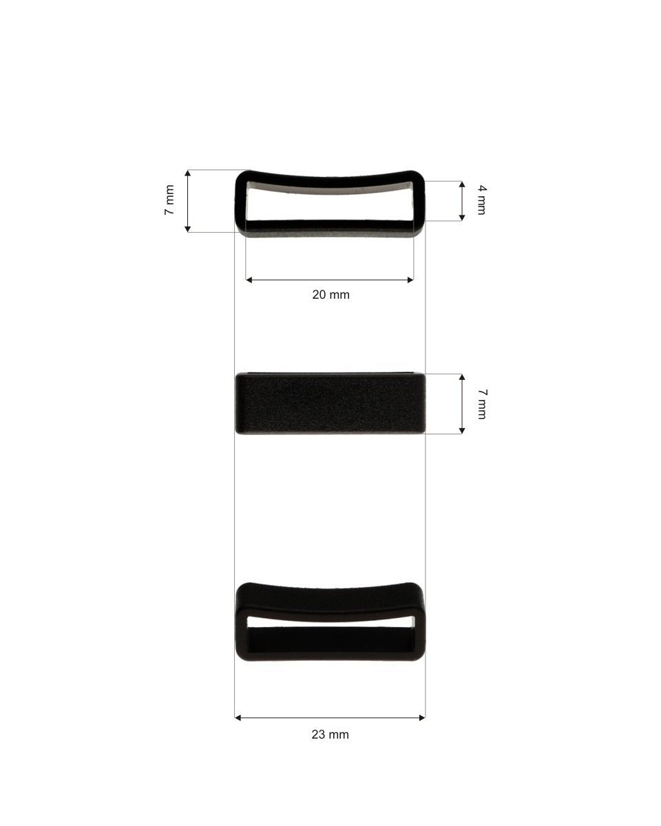 kunststoffschlaufe für band 20 mm schwarz 100  st.