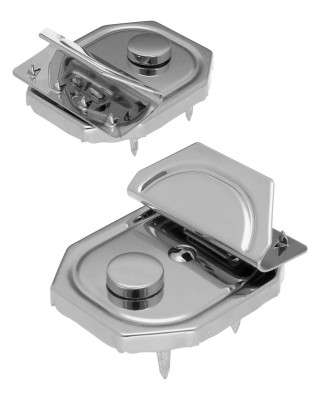 Briefcase lock   37/47 mm 016&nbspglossy nickel&nbsp12 pcs
