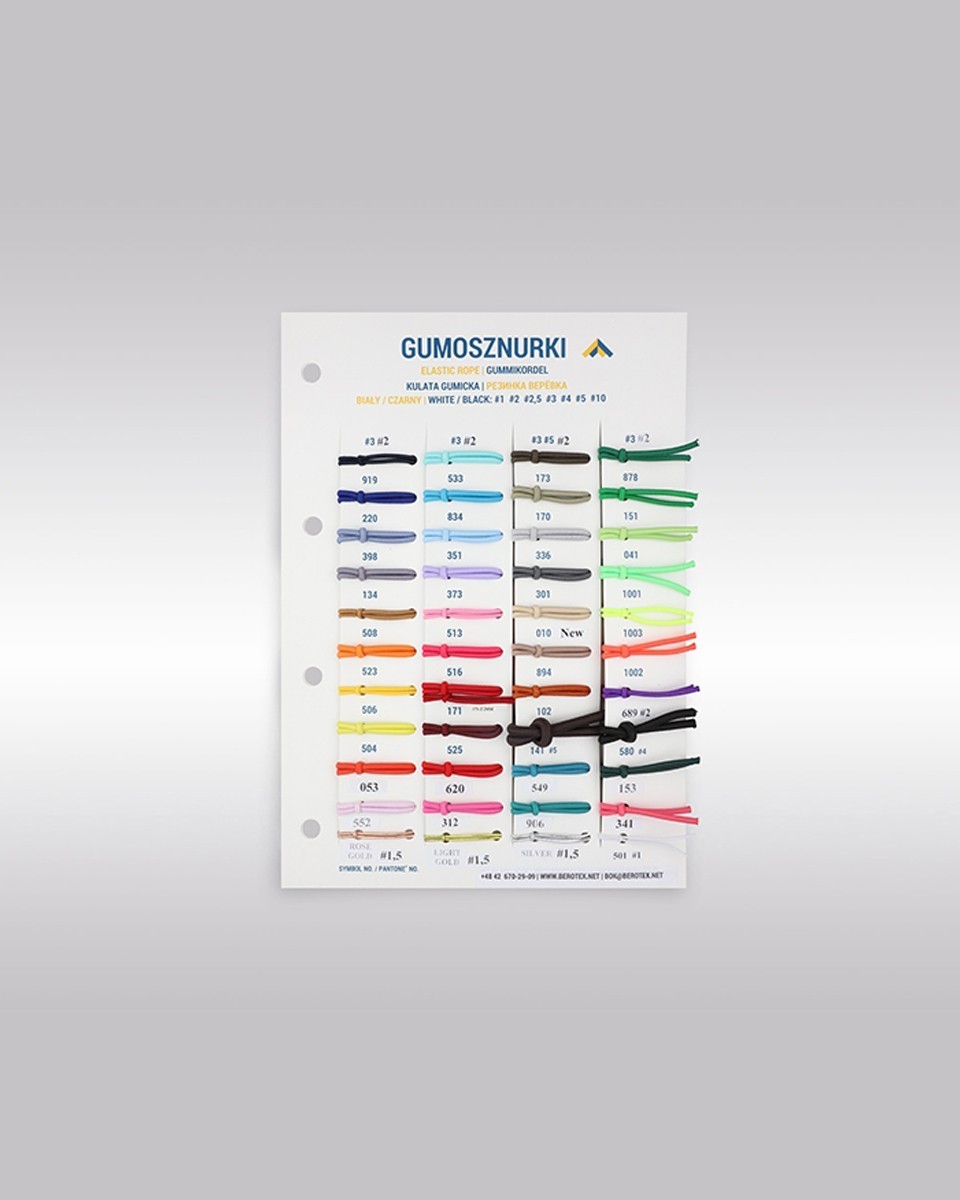 Farbkatalog für Gummikabel
