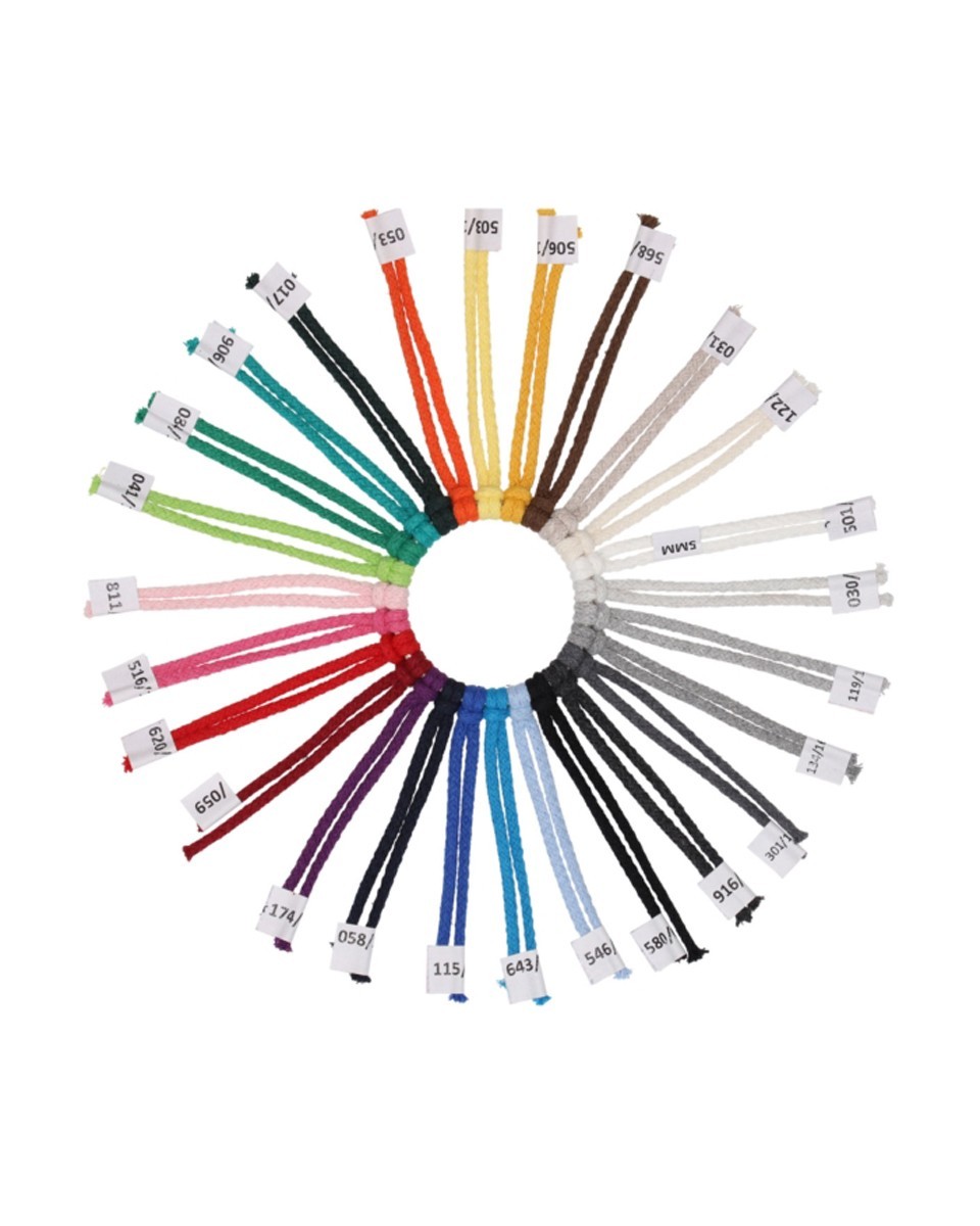 Colour catalogue for 5 mm cotton cords