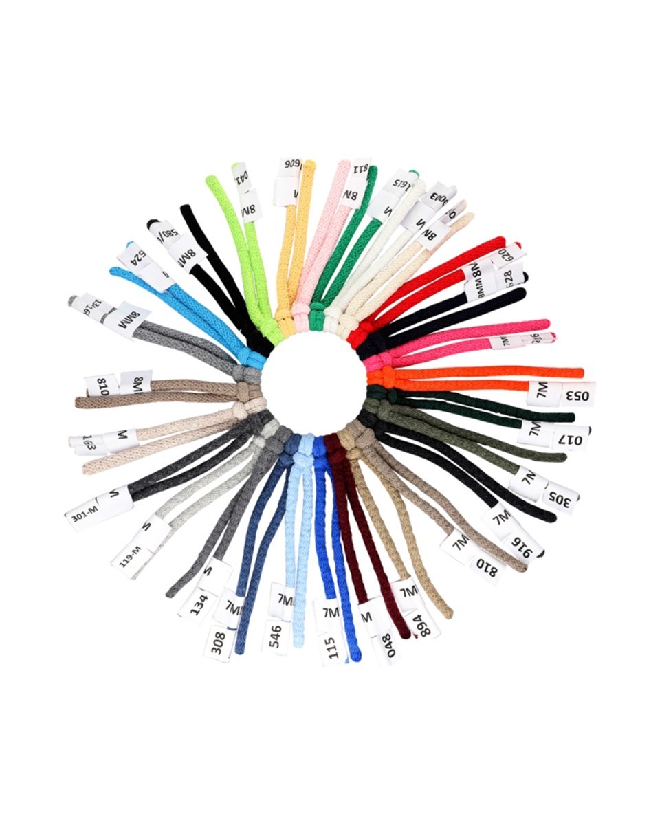 Bavlněná šňůra 7-8 mm Katalog barev