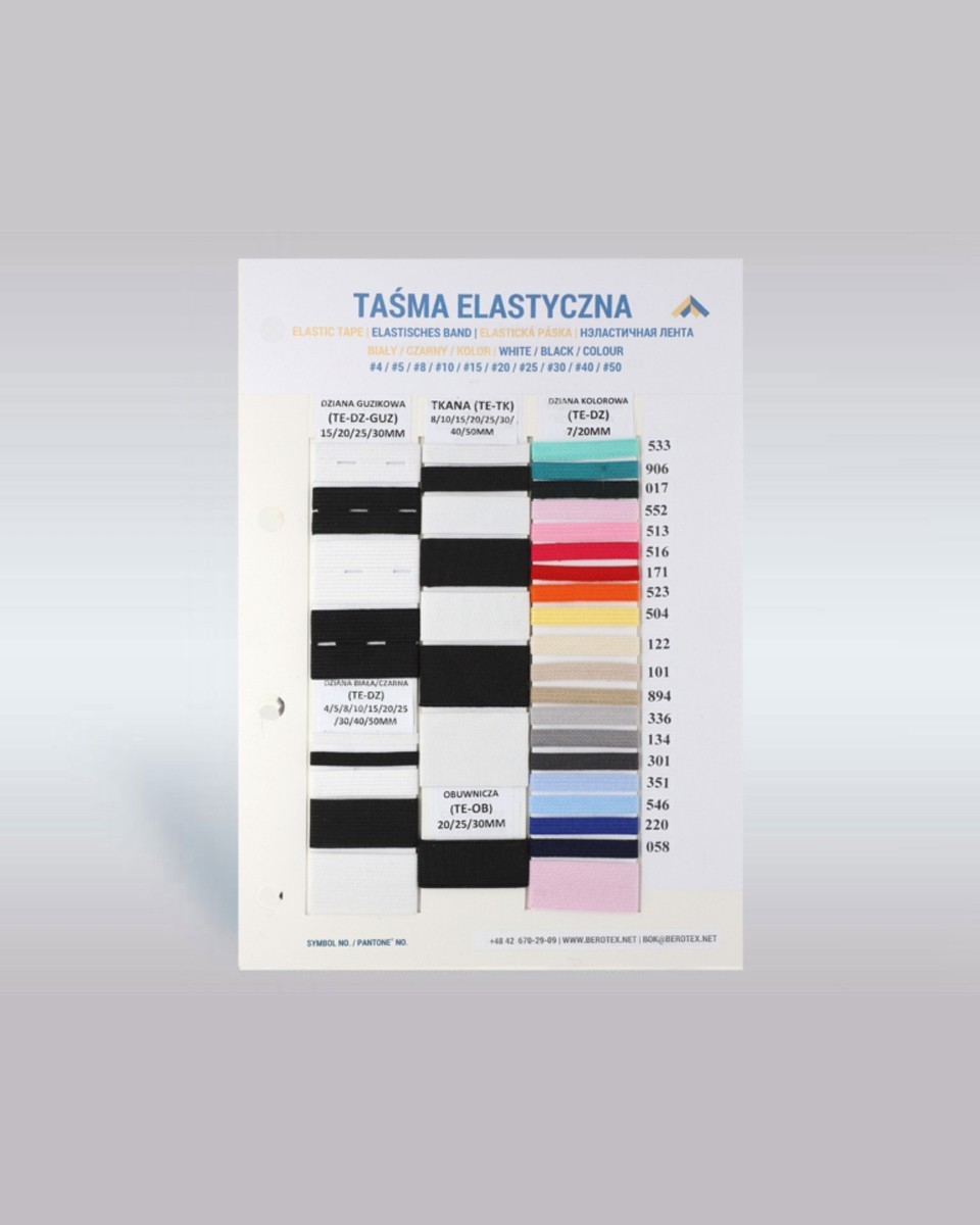 Flexible tape colour catalogue
