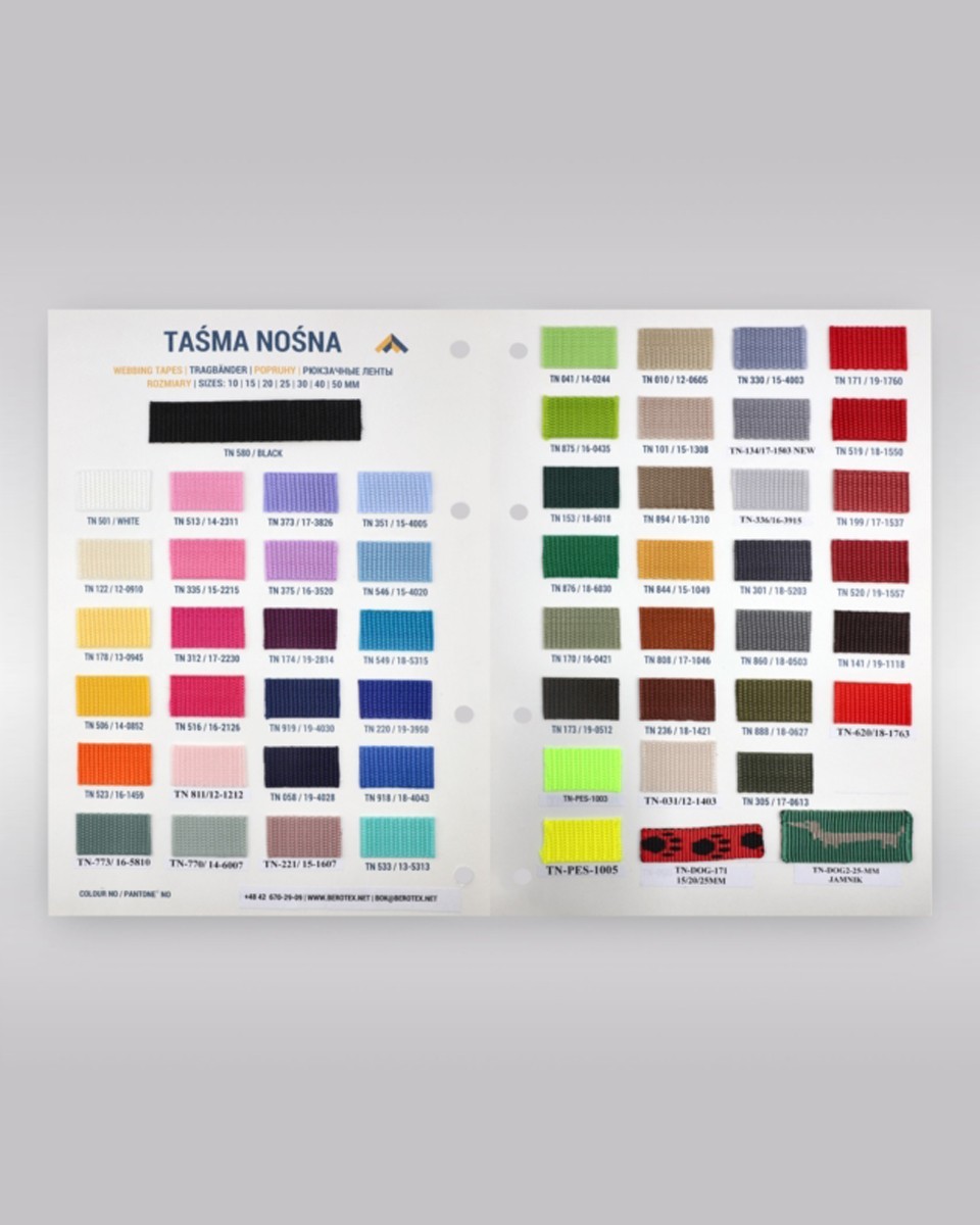 Farbkatalog Trägerband