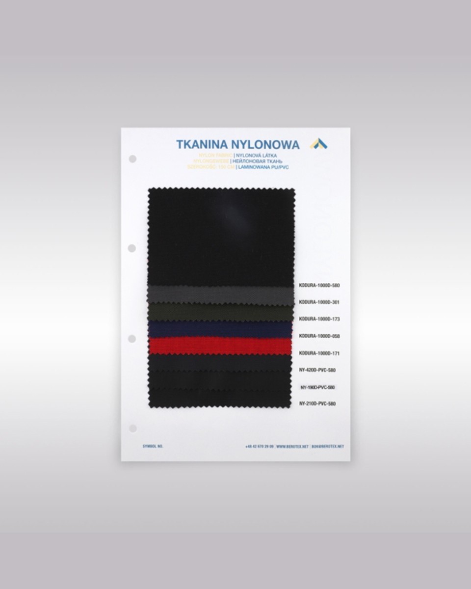 Nylon fabric colour catalogue