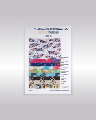 Katalog kolorów tkanin poliestrowych 600d*300d PVC z wzorami III