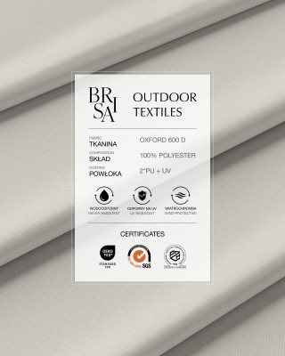 Waterproof Oxford Fabric 600D PU*2 UV (032) light grey