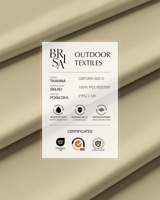 Wasserabweisender Oxford-Stoff 600D PU*2 UV (098) Beige