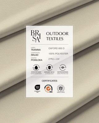 Wasserabweisender Oxford-Stoff 600D PU*2 UV (101) Hellbeige