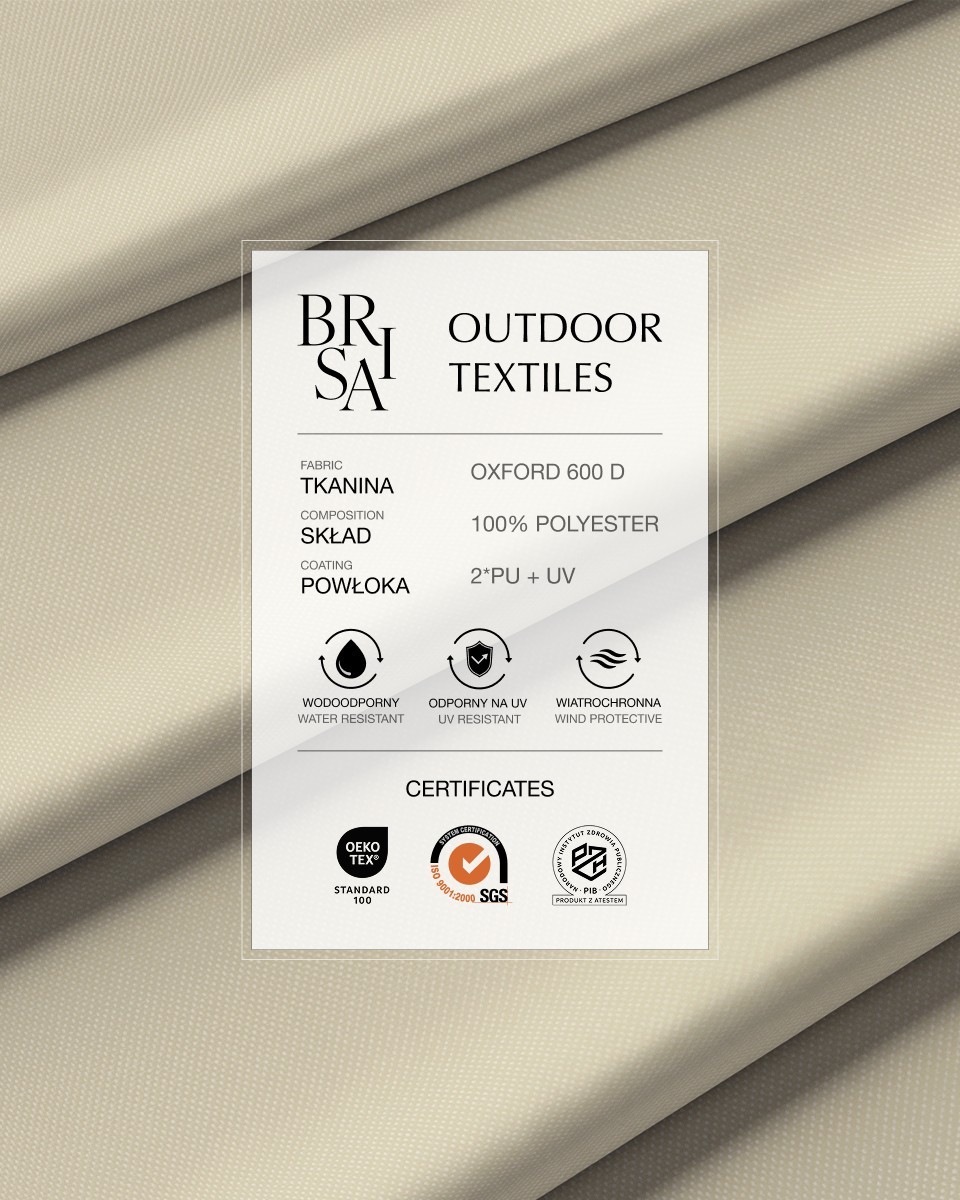 Wasserabweisender Oxford-Stoff 600D PU*2 UV (101) Hellbeige