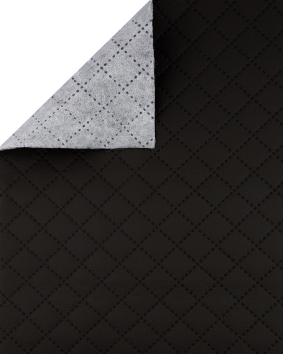 GESTEPPT KUNSTLEDER STERNE SCHWARZ 140 CM 1 LM