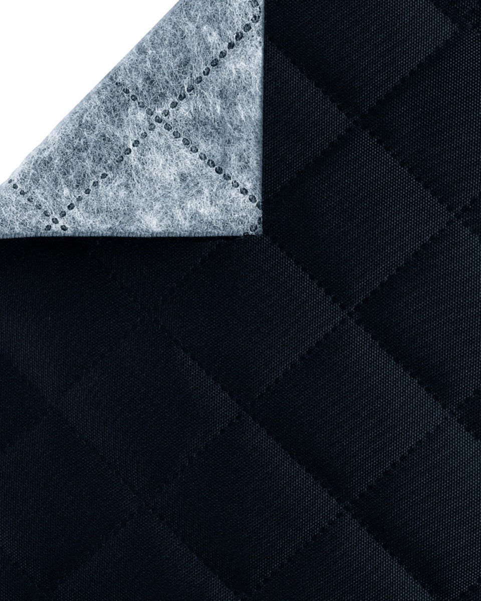 QUILTED POLYESTER FABRIC OXFORD 600D PU*5 WATERPROOF KARO (058) NAVY BLUE 160 CM