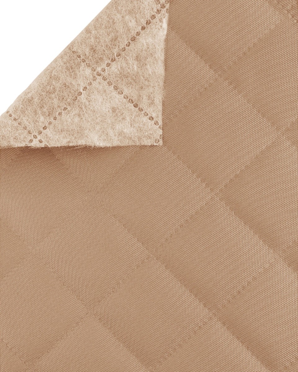 POLYESTER-STEPPSTOFF 600D PU-BESCHICHTET KAROBEIGE 160 CM