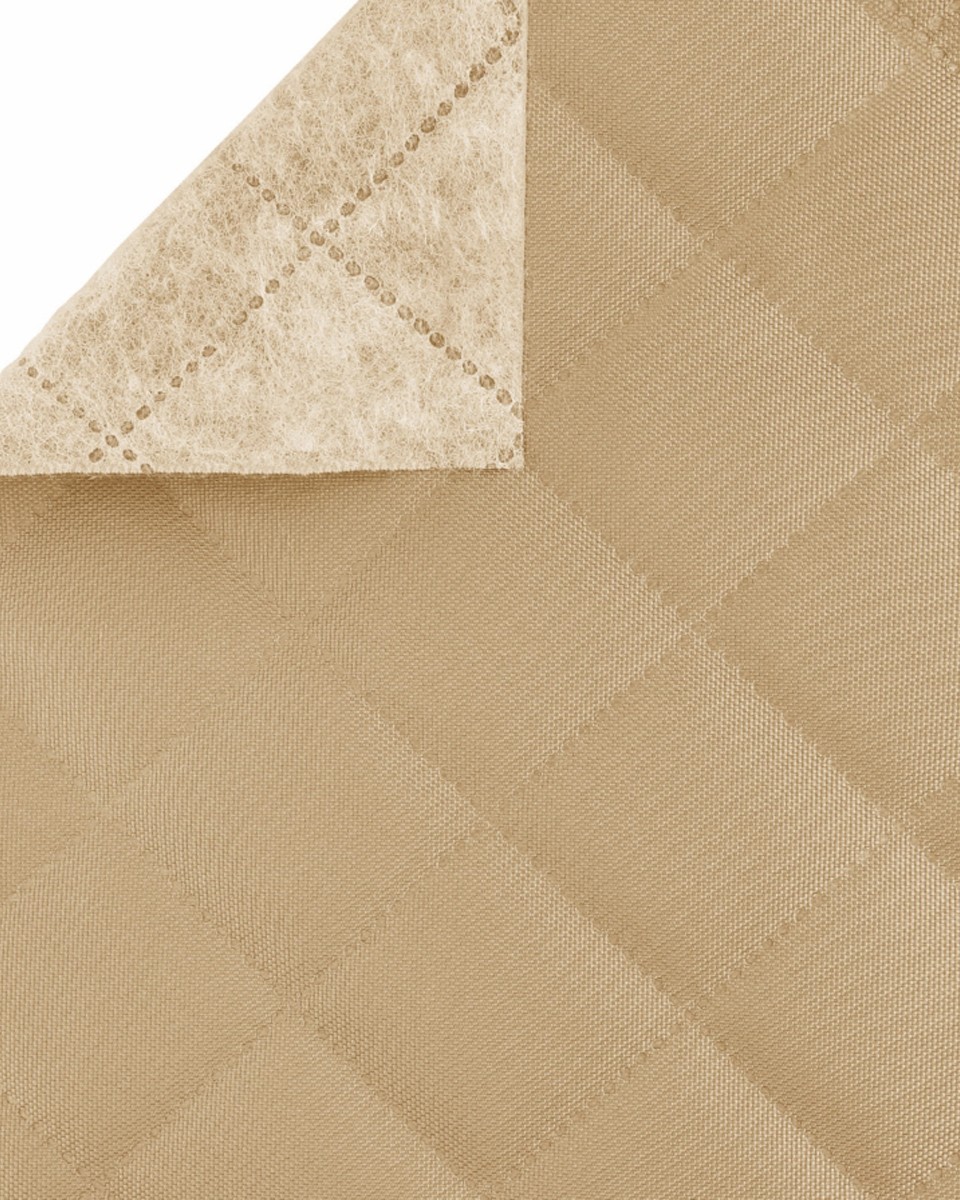 QUILTED POLYESTER FABRIC OXFORD 600D PU*5 WATERPROOF KARO (101) LIGHT BEIGE 160 CM