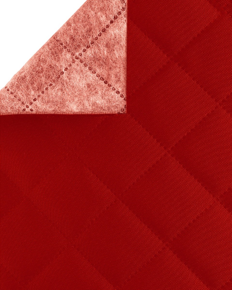 QUILTED POLYESTER FABRIC OXFORD 600D PU*5 WATERPROOF KARO (171)RED 160 CM