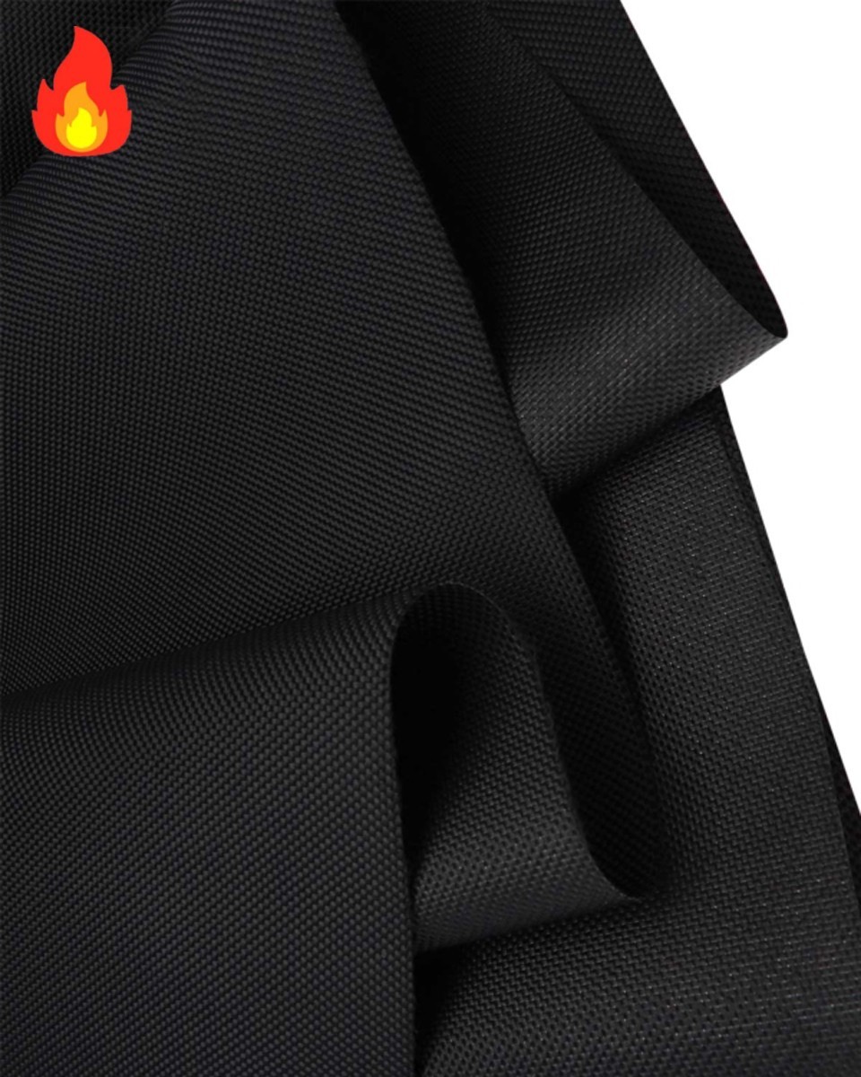 POLYESTER-STOFF FLAMMHEMMEND 1680D PU-BESCHICHTET SCHWARZ  580