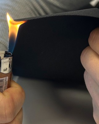 POLYESTER FLAME RETARDANT FABRIC 1680D PU COVERED  BLACK 580