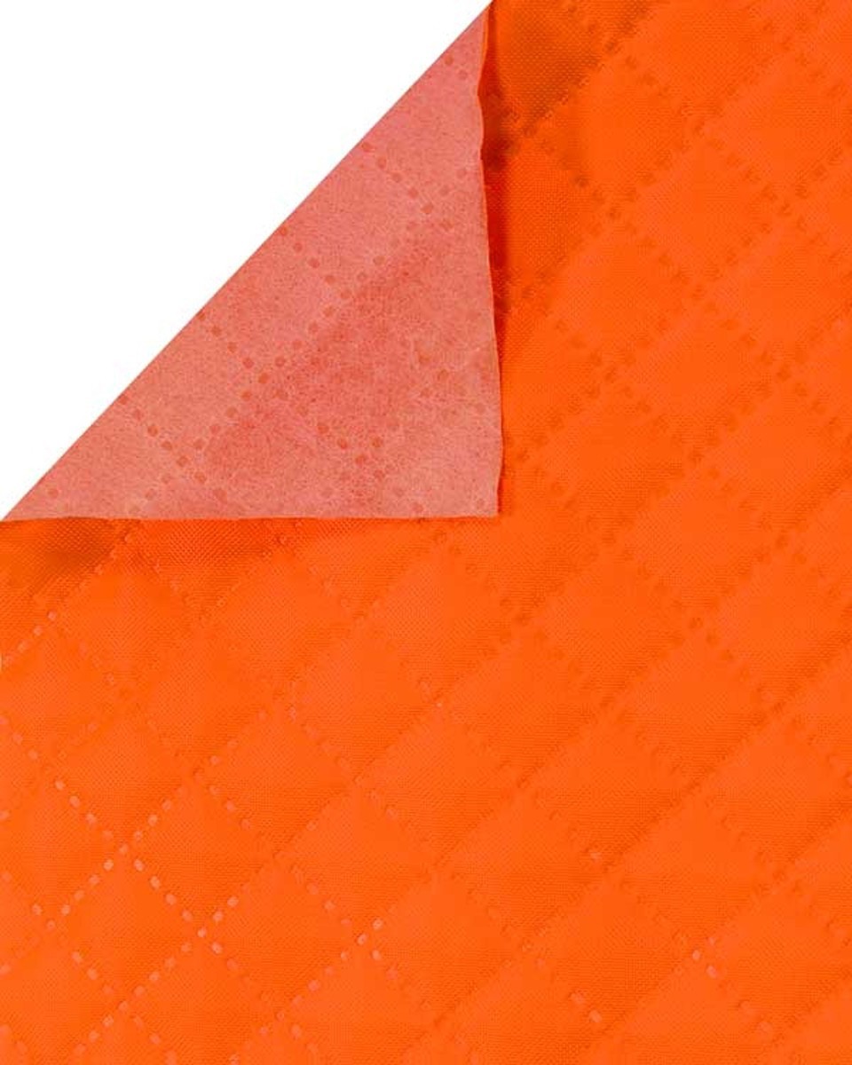 POLYESTER-STEPPSTOFF 420D KARO   PU-BESCHICHTET ORANGE  NEON 1002 150 CM&nbsp25 LM