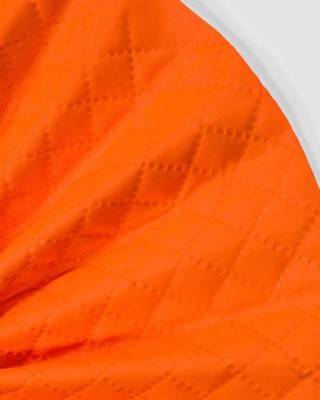 POLYESTER-STEPPSTOFF 420D KARO   PU-BESCHICHTET ORANGE  NEON 1002 150 CM&nbsp25 LM