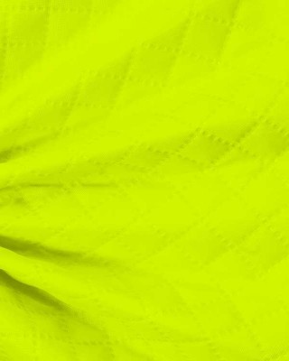 POLYESTER-STEPPSTOFF 420D KARO PU-BESCHICHTET GELB NEON 1005 150  CM