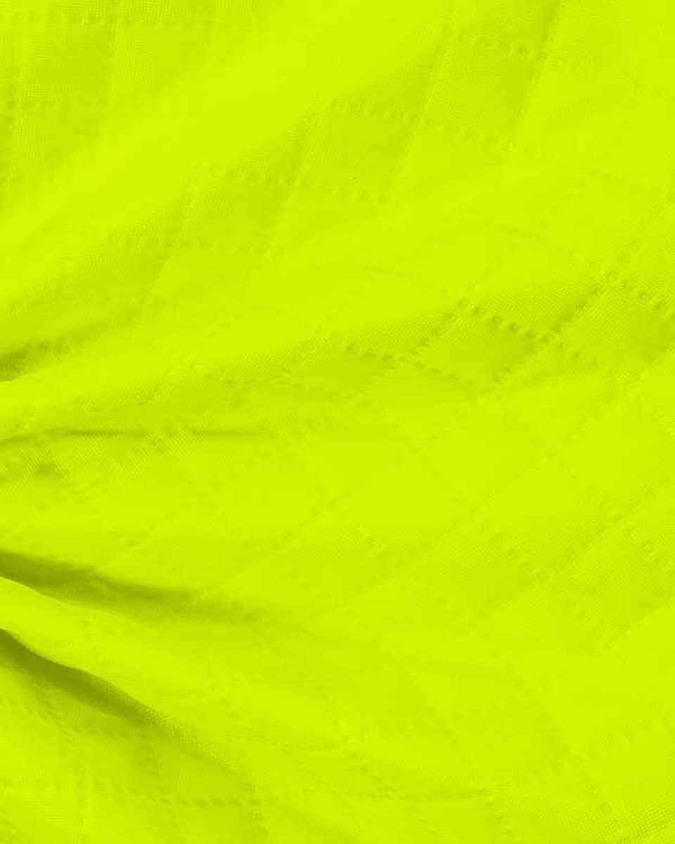 POLYESTER-STEPPSTOFF 420D KARO PU-BESCHICHTET GELB NEON 1005 150  CM