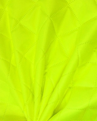 POLYESTER-STEPPSTOFF 420D KARO PU-BESCHICHTET GELB NEON 1005 150 CM
