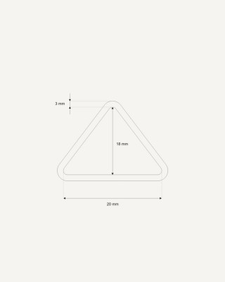 METAL     TRIANGLE 20/18/3  MM NICKEL WIRE 100 PCS