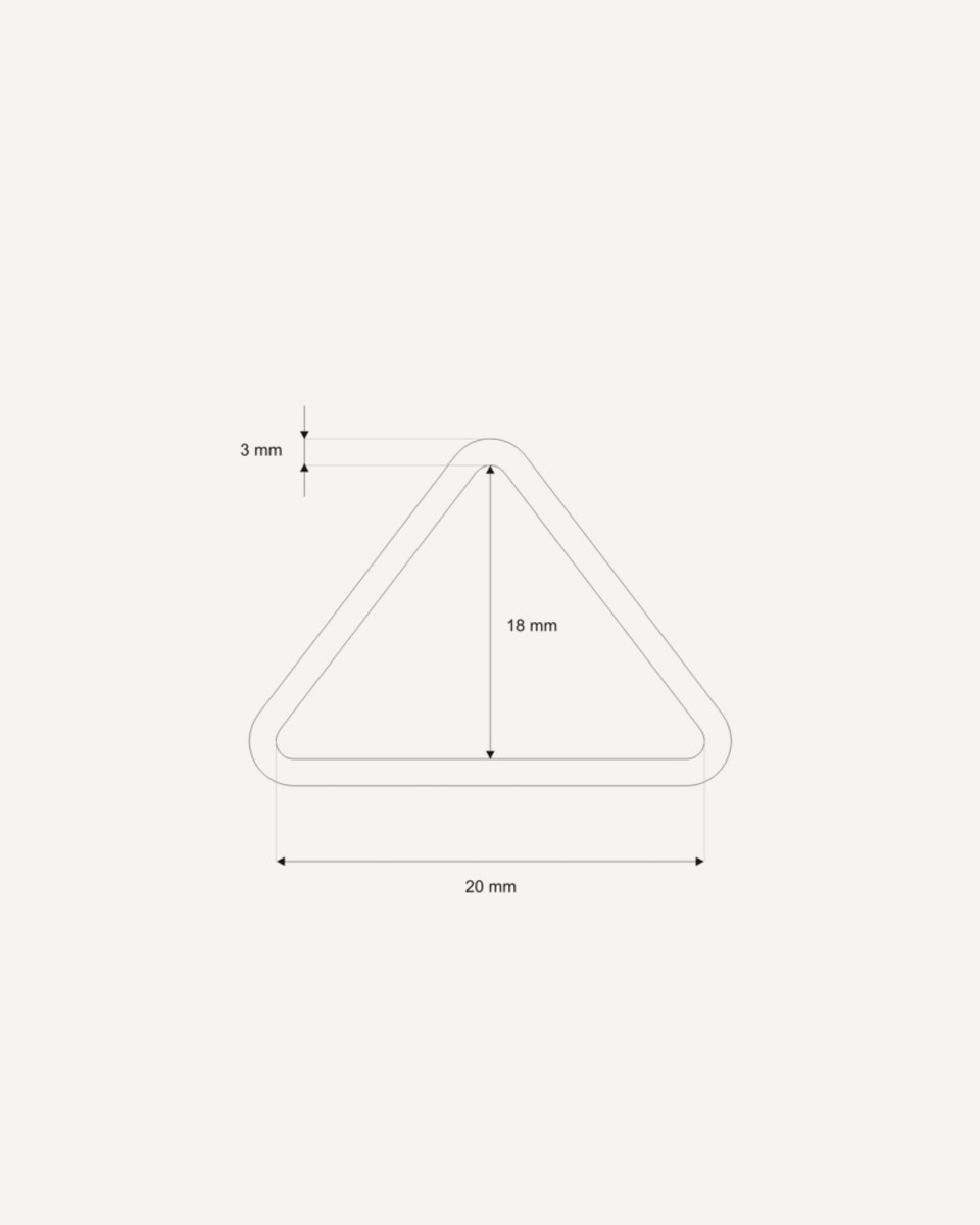 METAL     TRIANGLE 20/18/3  MM NICKEL WIRE 100 PCS