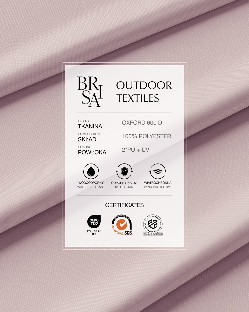 Polyester fabric Oxford 600d UV pu*2 waterproof (134) grey 160  cm