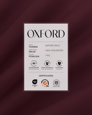 Полиэстеровая ткань Oxford 500D PU (049) бордовый