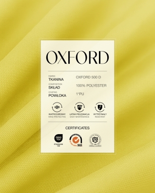 Polyester-Oxford-Stoff 500D PU (050) Zitronengelb