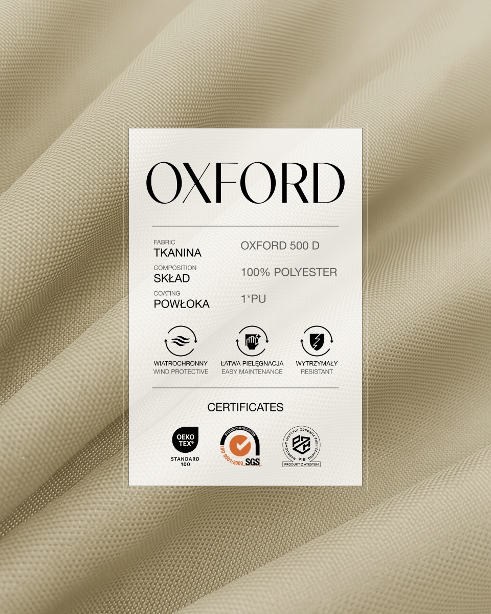 Полиэстеровая ткань Oxford 500D PU (101) светло бежевый