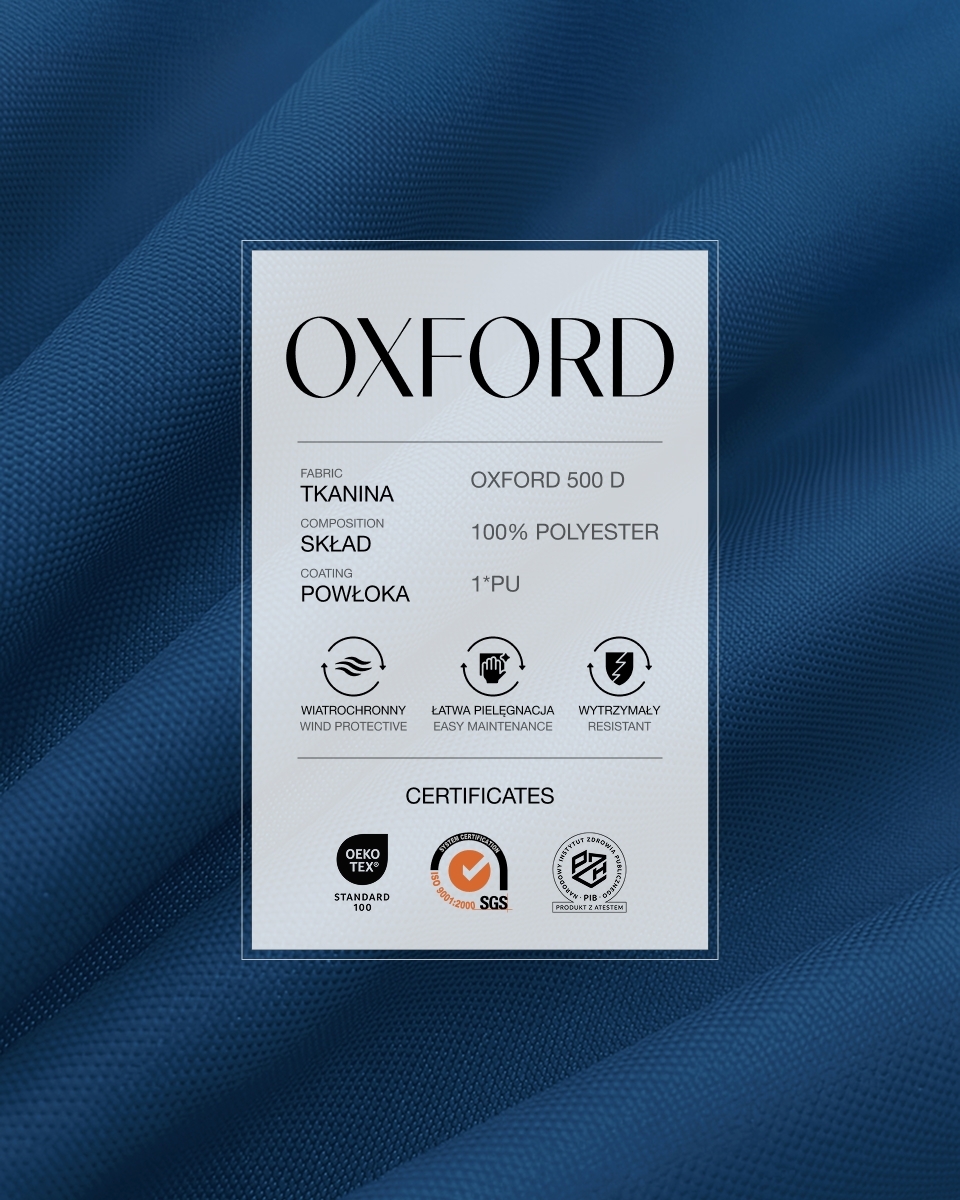 Tkanina poliestrowa Oxford 500D PU (115) chabrowa