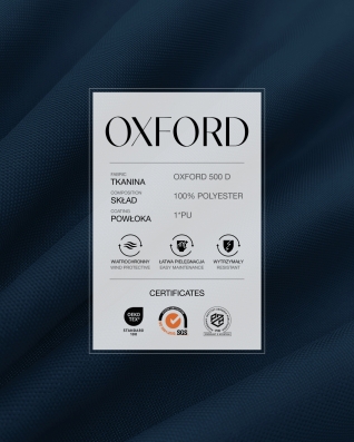 Полиэстеровая ткань Oxford 500D PU (117) тёмно-синяя