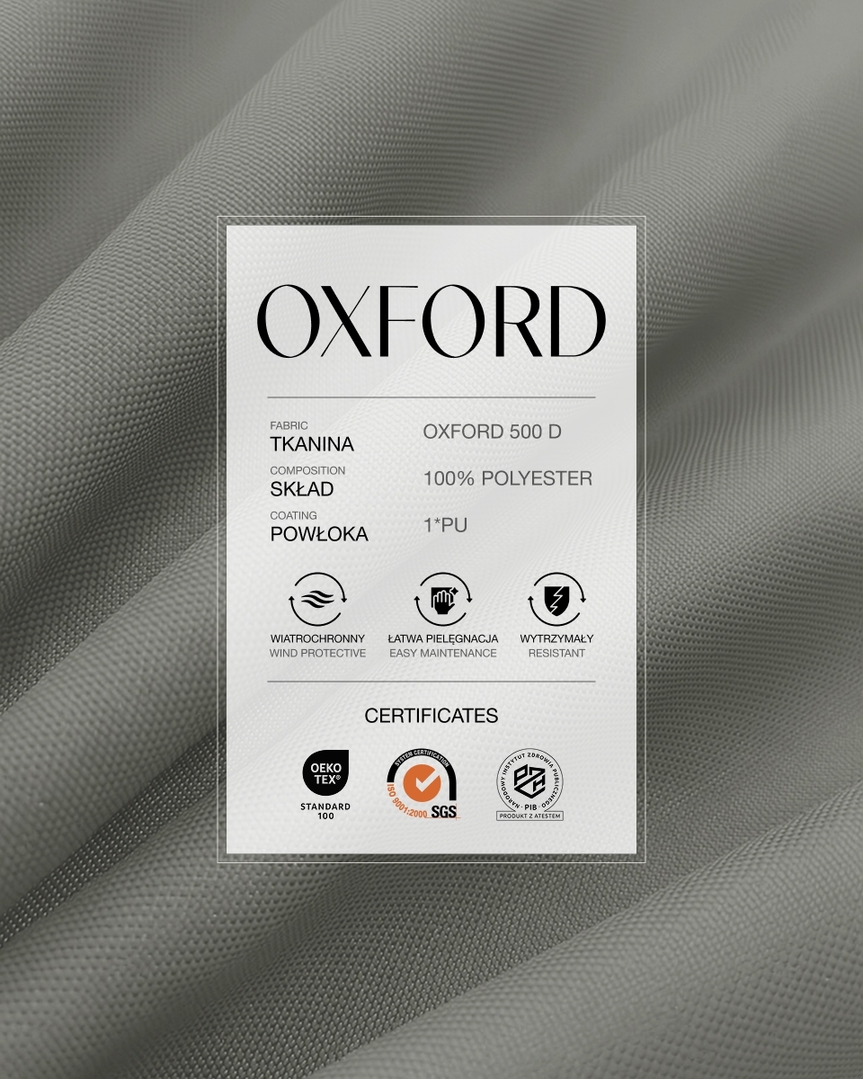 Polyester-Oxford-Stoff 500D PU (134) Grau