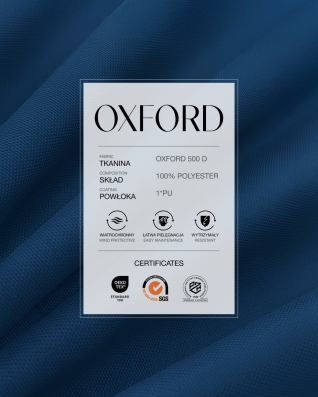 Oxford-Polyesterstoff 500D PU (220)  Kobaltblau