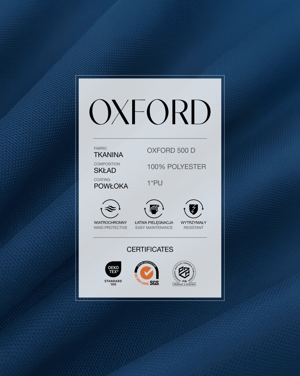 Oxford-Polyesterstoff 500D PU (220)  Kobaltblau