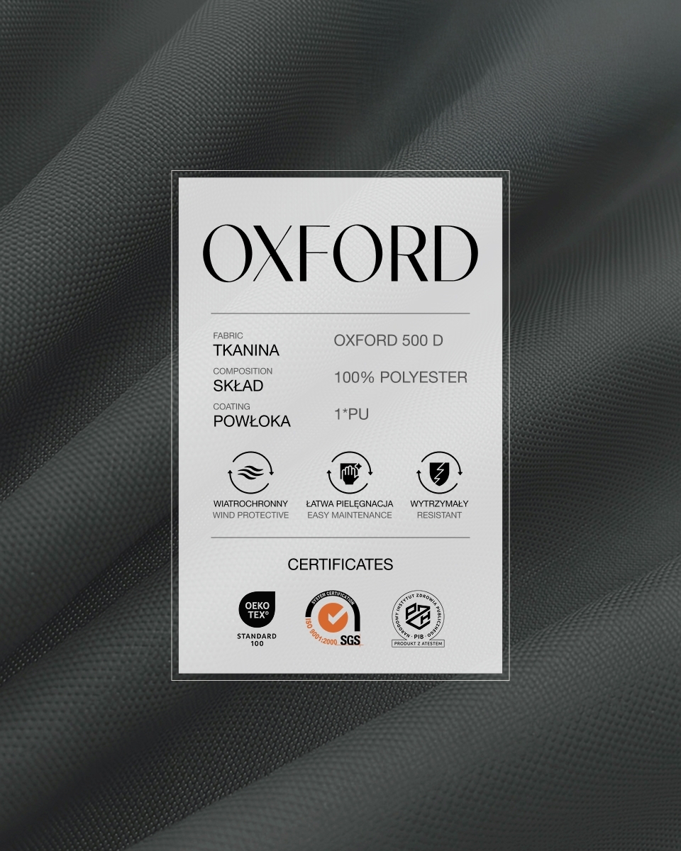Polyester-Oxford-Stoff 500D PU (301)  Graphit